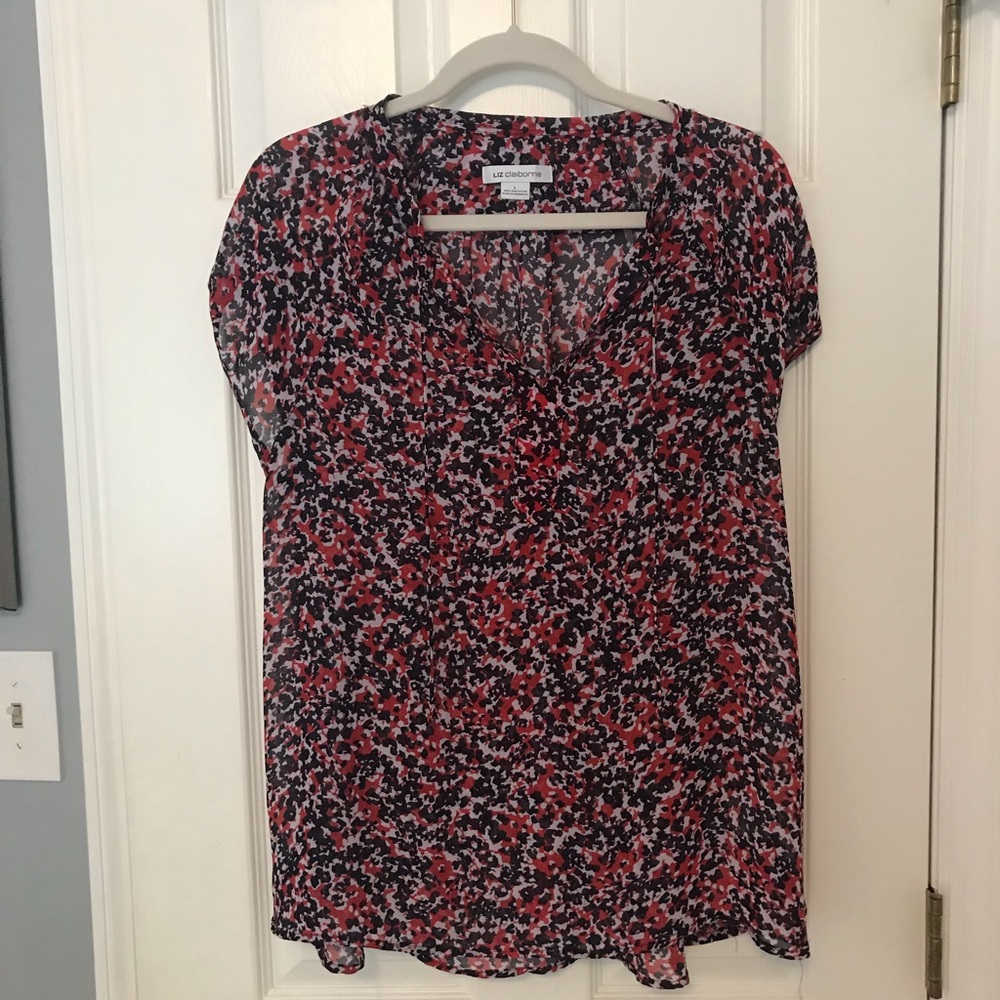 Liz Claiborne flowy floral top